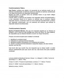 Condicionamiento Clásico. Condicionamiento Operante