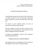 DISEÑO Y DESARROLLO ORGANIZACIONAL. LA ESPECIALIZACIÓN DEL PUESTO