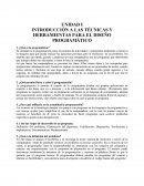 INTRODUCCIÓN A LAS TÉCNICAS Y HERRAMIENTAS PARA EL DISEÑO PROGRAMÁTICO.