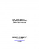 REFLEXIÓN SOBRE LA ÉTICA PROFESIONAL