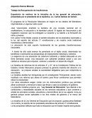 Exposicion de motivos de la educacion