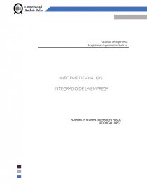 INFORME DE ANÁLISIS INTEGRADO DE LA EMPRESA. Página 1