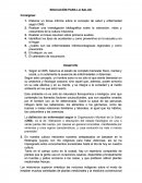 TEMA- LA EDUCACIÓN PARA LA SALUD.