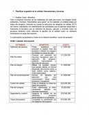 Planificar la gestión de la calidad : Herramientas y técnicas