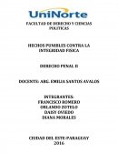 HECHOS PUNIBLES CONTRA LA INTEGRIDAD FISICA.