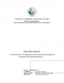 La comunicación y la negociación como herramienta estratégica en la gestión de las relaciones públicas.