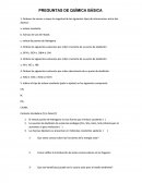 Preguntas de qumica basica.