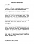 Actos Jurídicos y Negocios Jurídicos