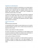 Ingeniería en administración. Prácticas predominantes