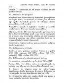 Derecho Penal Delitos, Guia de examen oral