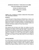 TEORÍA Y MÉTODO DE LA HISTORIA