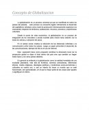 Concepto de Globalizacion.