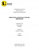Ensayo de la Pelicula el Club del emperador