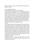 Describe un método personal con el que pudieras enseñar el desarrollo de la Inteligencia Emocional