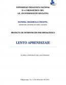 PROYECTO DE INTERVENCIÓN PSICOPEDAGÓGICO.