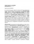 Constitucion de una empresa.