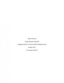 FORMULACION Y EVALUACION DE PROYECTOS .. Página 1
