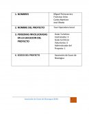 PERSONAS INVOLUCRADAS EN LA EJECUCION DEL PROYECTO