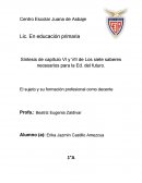 Síntesis de capítulo VI y VII de Los siete saberes necesarios para la Ed. del futuro. El sujeto y su formación profesional como decente