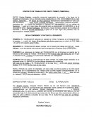 Contrato de trabajo por cierto tiempo.