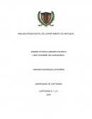 Análisis presupuestal del departamento de antioquia.