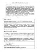 Acta de Constitución de Proyecto minero