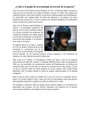 Papel de la tecnologia en el servicio de la guerra.