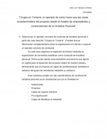 “Cirugía en Turkana, un ejemplo de cómo hacer que las cosas sucedanAnálisis del proyecto desde el modelo de antecedentes y consecuencias de la Iniciativa Personal”. Página 1