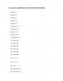 CALCULAR LA DERIVADA.