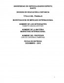 INVESTIGACIÓN DE MERCADO INTERNACIONAL.