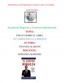 ENSAYO SOBRE EL LIBRO EL CAMINO HACIA LA RIQUEZA