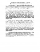 ¿el derecho debe de ser justo?