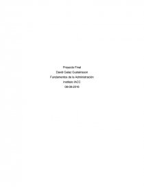 Administración. Proyecto final. Página 1