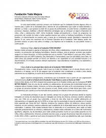 La Fundanción Todo Mejora.. Página 1