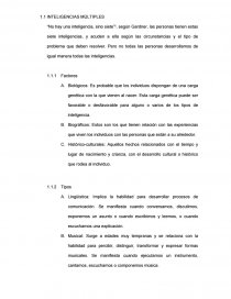LAS INTELIGENCIAS MULTIPLES..... Página 1
