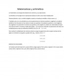 Matematicas y aritmética