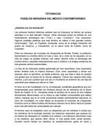 TOTONACAS PUEBLOS INDÍGENAS DEL MÉXICO CONTEMPORÁNEO. Página 1