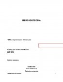 Segmentación del mercado.