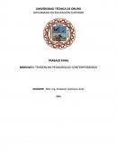 TENDENCIAS PEDAGÓGICAS CONTEMPÓRANEAS.