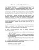 Etica en la formacion profesional