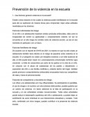 Prevención de la violencia en la escuela.