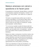 Crisis en Venezuela. El abismo venezolano