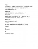 CONTROL ALIMENTICIO AL PACIENTE CON PROBLEMAS PSICOLOGICOS AL SERVICIO DE ENFERMERIA