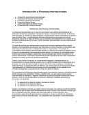Introducción a Finanzas Internacionales.