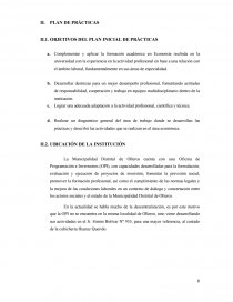 INFORME DE PRÁCTICAS PRE – PROFESIONALES EN LA OFICINA DE PROGRAMACIÓN E INVERSIONES. Página 6