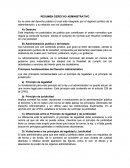 RESUMEN DERECHO ADMINISTRATIVO.