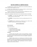 DELITOS CONTRA LA LIBERTAD SEXUAL. La sexología forense