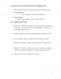 INFORME DE PRÁCTICAS PRE – PROFESIONALES EN LA OFICINA DE PROGRAMACIÓN E INVERSIONES. Página 7