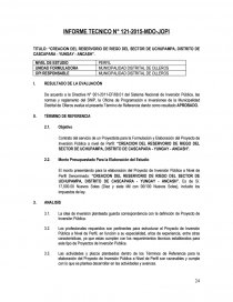 INFORME DE PRÁCTICAS PRE – PROFESIONALES EN LA OFICINA DE PROGRAMACIÓN E INVERSIONES. Página 24