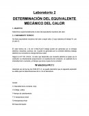 DETERMINACIÓN DEL EQUIVALENTE MECÁNICO DEL CALOR